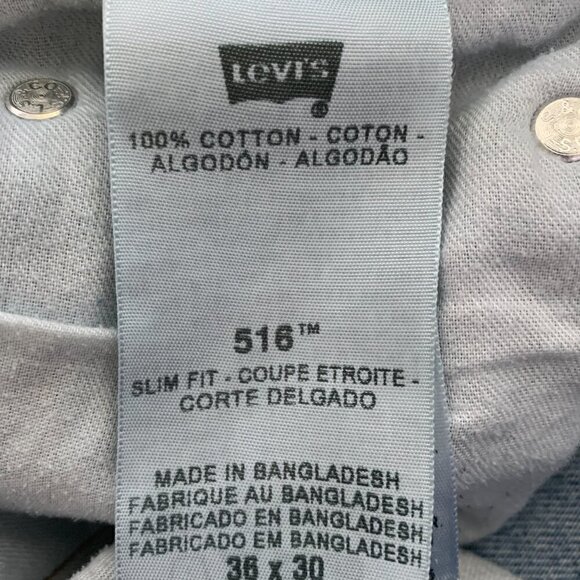 Levi's 516 Slim Fit  Blue Denim Jeans - Picture 5 of 9